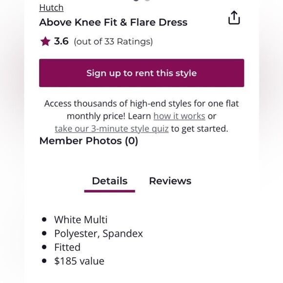 Anthropologie Hutch Textured Fit &  Flare Dress White Black Print Large - Picture 12 of 13